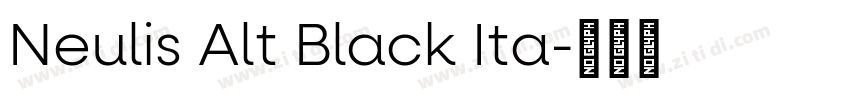 Neulis Alt Black Ita字体转换